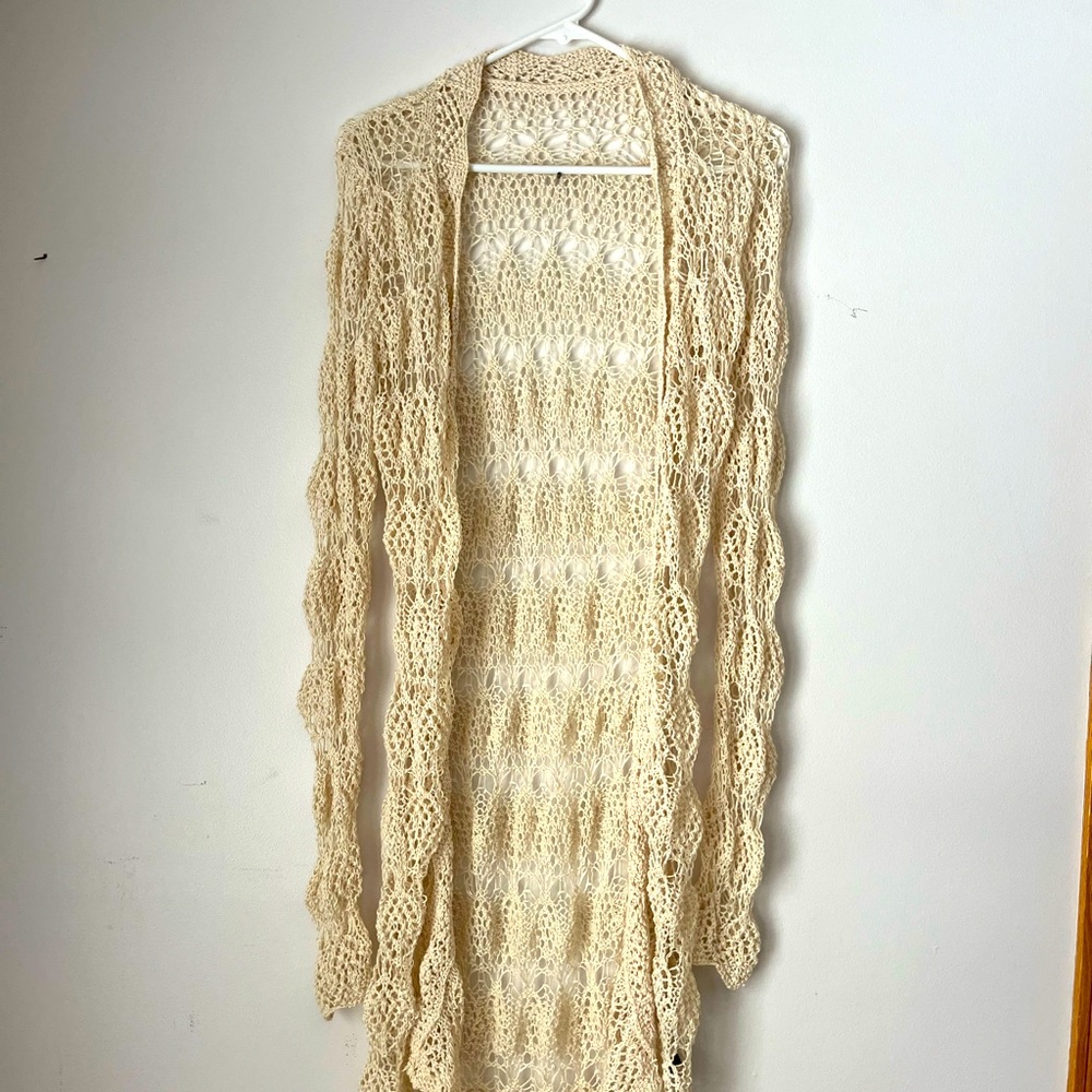 Boho Floorlength Crochet Duster